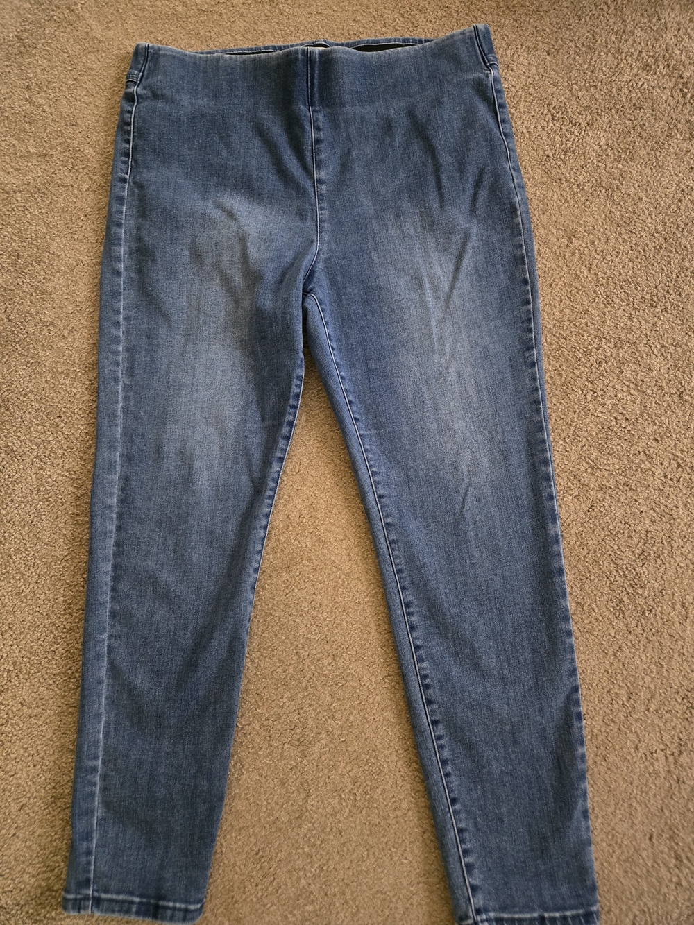 Soft Surroundings Comfortable Blue Stretch Denim Skinny Ankle Jeans